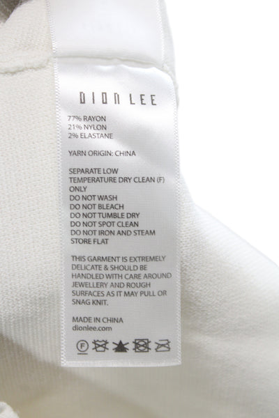 Dion Lee Womens White Rayon V-Neck Camisole Sleeveless Size M