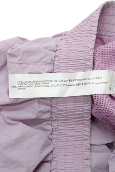 Zara Women Athletic Purple Nylon Shorts Size M