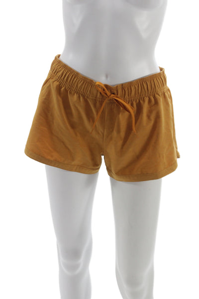 prAna Womens Athletic Shorts Yellow Recycled Polyester Size XS