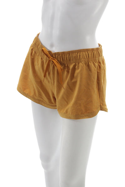 prAna Womens Athletic Shorts Yellow Recycled Polyester Size XS