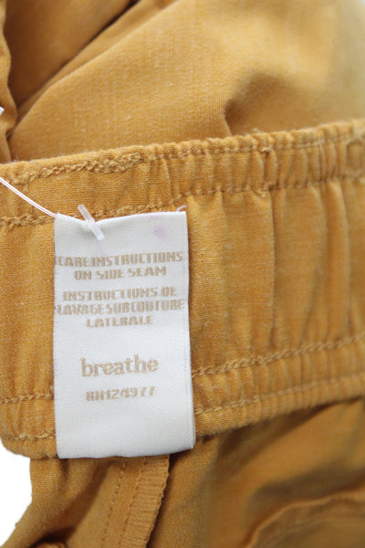 prAna Womens Athletic Shorts Yellow Recycled Polyester Size XS