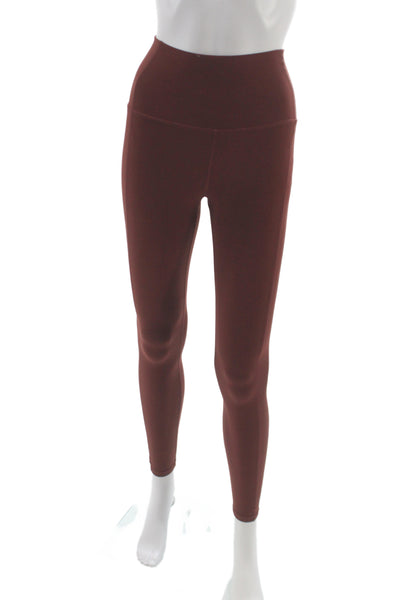 Left on Friday Womens Ankle Leggings Brown Nylon Athleisure Pull On Size XS