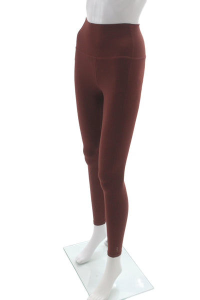 Left on Friday Womens Ankle Leggings Brown Nylon Athleisure Pull On Size XS