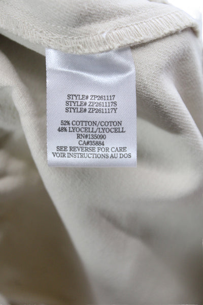 Z Supply Womens Cropped Beige Cotton Drawstring Pants Size S