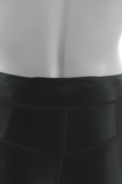 Lululemon Women Black Ankle Leggings Polyamide Athleisure Size 2