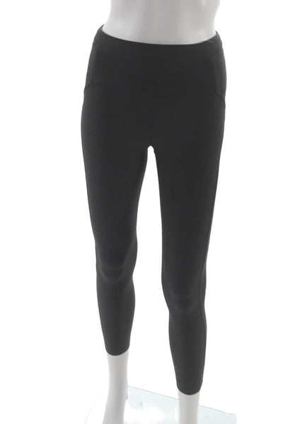 Lululemon Women Capri Leggings Black Nylon Athleisure Pull On Size 4