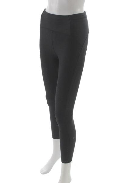 Lululemon Women Capri Leggings Black Nylon Athleisure Pull On Size 4