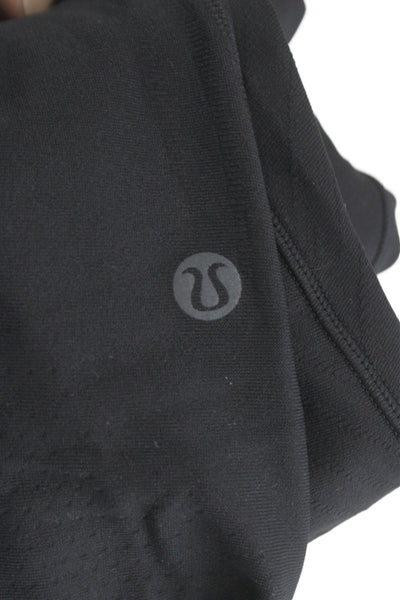 Lululemon Women Capri Leggings Black Nylon Athleisure Pull On Size 4