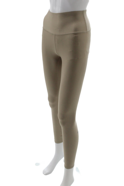 Alo Womens Ankle Leggings Beige Polyester Sports Size 2XS