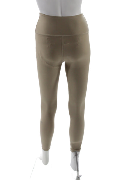 Alo Womens Ankle Leggings Beige Polyester Sports Size 2XS
