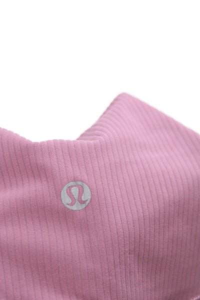 Lululemon Women Ankle Leggings Pink Nylon Athleisure Size 0