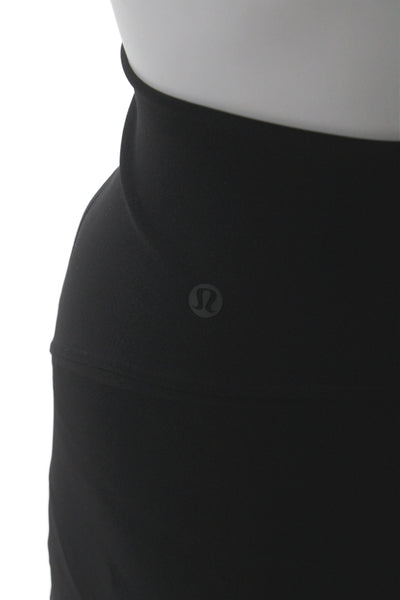 Lululemon Women Black Ankle Leggings Nylon Zip Athleisure Fall Size 2