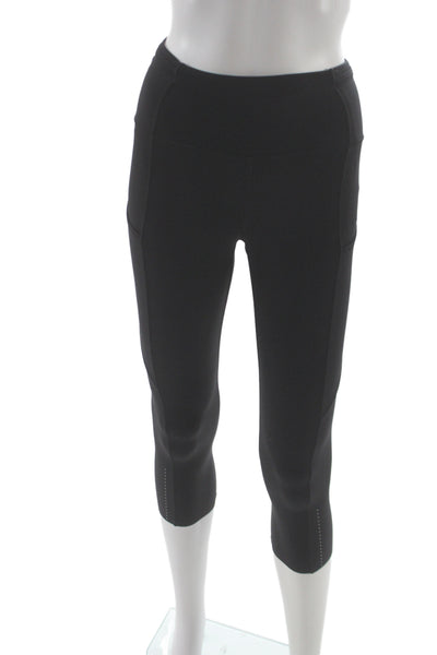 Lululemon Womens Capri Leggings Black Nylon Size 4