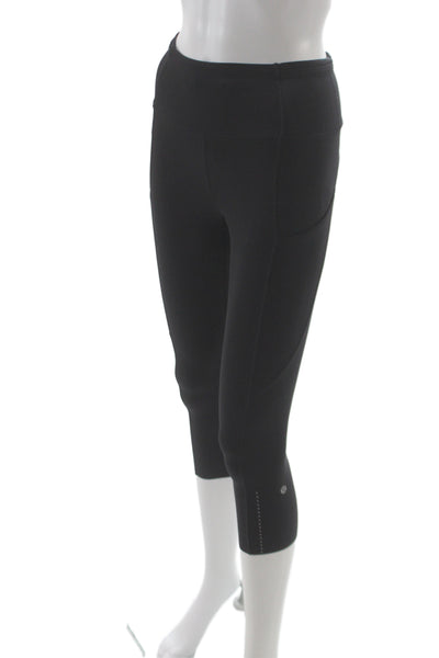 Lululemon Womens Capri Leggings Black Nylon Size 4