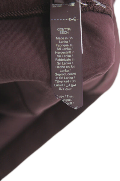 Skims x Nike Women Control Top Tights Purple Nylon Athleisure Size 2XS
