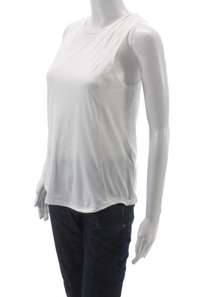 Lululemon Women White Nylon Crewneck Sleeveless Pullover Tank Athleisure Size 4
