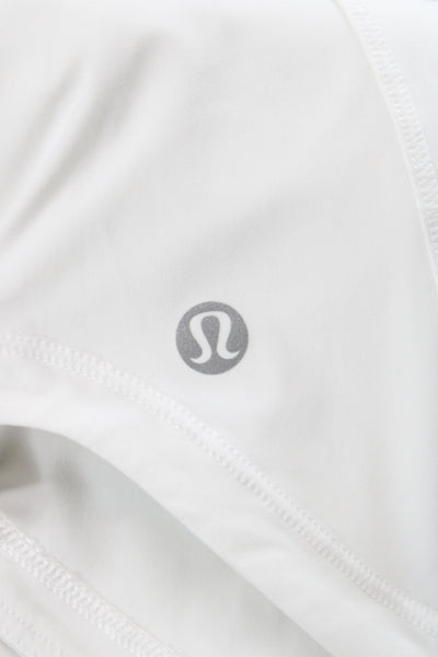 Lululemon Women White Nylon Crewneck Sleeveless Pullover Tank Athleisure Size 4
