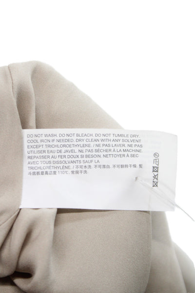 Theory Women Beige Wool Blend Mini Skirt Zip Closure Size 4