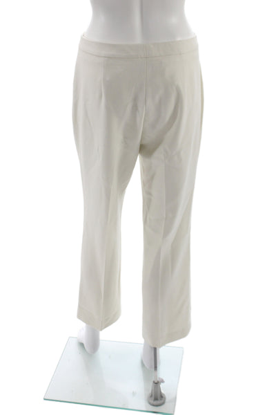 BOSS Women Dress Pants Ivory Zip Classic Solid Size 6