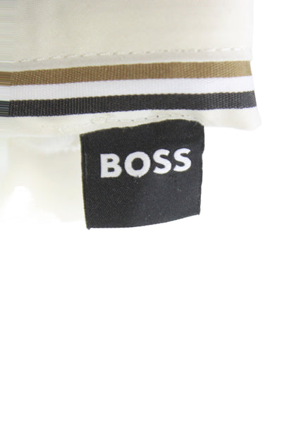 BOSS Women Dress Pants Ivory Zip Classic Solid Size 6