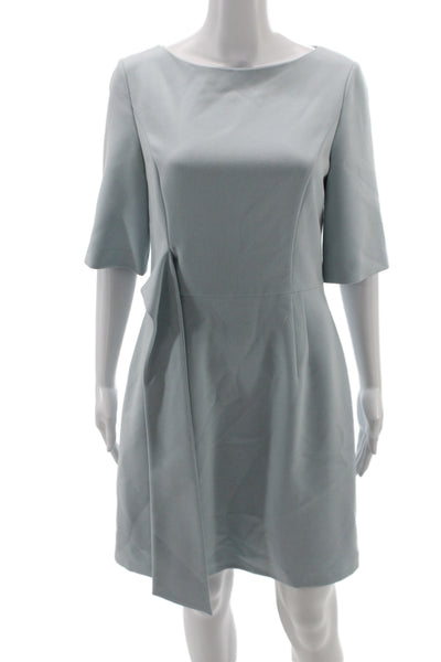 Alice + Olivia Women Sheath Dress Blue Boat Neck Half Sleeve Knee Length Size 8
