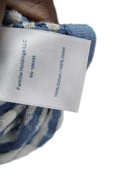 Guest in Residence Women Cropped Tank Cotton Crewneck Blue Size XS