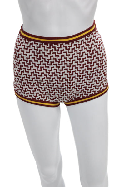 Tropic Of C Women Hot Pants Multicolor Viscose Geometric Spring Size M