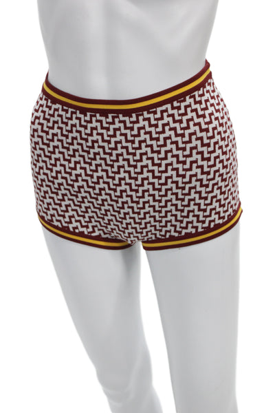 Tropic Of C Women Hot Pants Multicolor Viscose Geometric Spring Size M