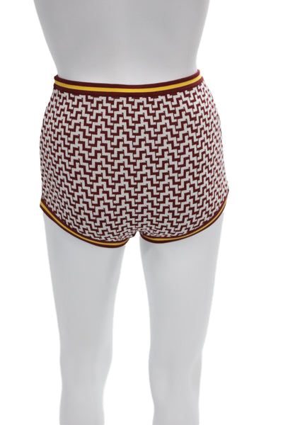 Tropic Of C Women Hot Pants Multicolor Viscose Geometric Spring Size M