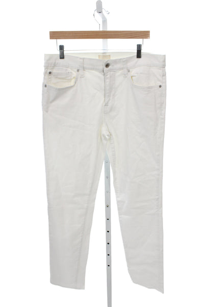 Joes Jeans Mens Straight Pants White Mid-Rise Cotton Inseam 33 Size 34