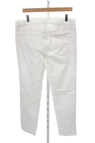 Joes Jeans Mens Straight Pants White Mid-Rise Cotton Inseam 33 Size 34