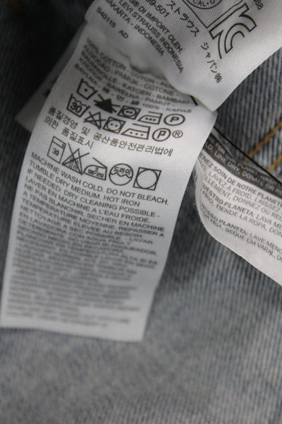 Levi Strauss & Co Womens Basic Jacket Blue Cotton Button Long Sleeve Size S