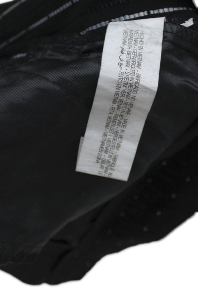 Zara Women Ankle Pants Black Polka Dot Cotton Blend Zip Size S