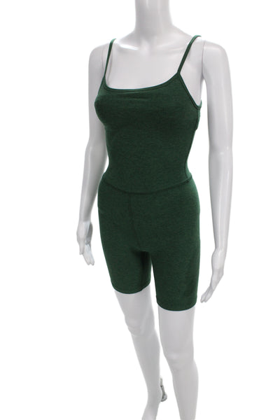 Beyond Yoga Women Unitard Green Scoop Neck Sleeveless Polyester Size XS