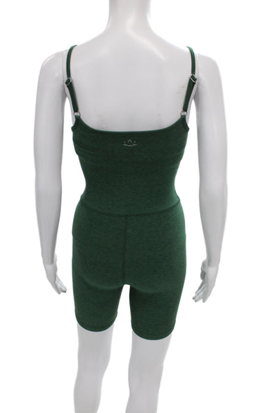 Beyond Yoga Women Unitard Green Scoop Neck Sleeveless Polyester Size XS