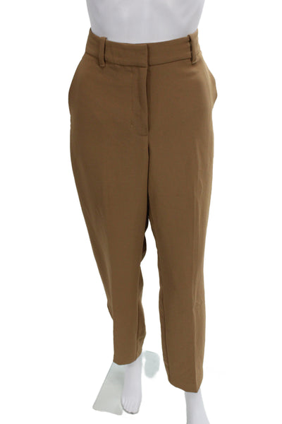 Wilfred Women Dress Pants Brown Polyester Zip Solid Size 4