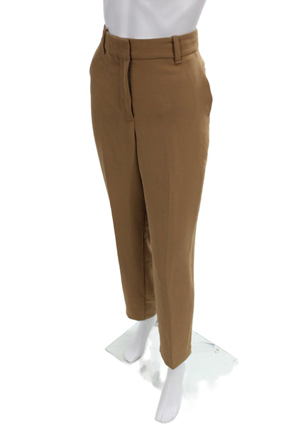Wilfred Women Dress Pants Brown Polyester Zip Solid Size 4