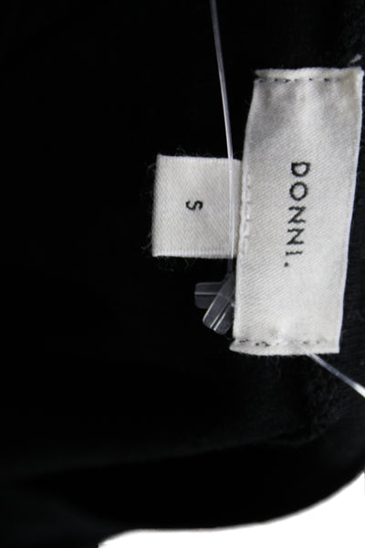 Donni Womens Basic Black Supima Cotton Crew Neck Short Sleeve T-Shirt Size S