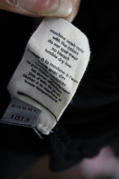 Donni Womens Basic Black Supima Cotton Crew Neck Short Sleeve T-Shirt Size S