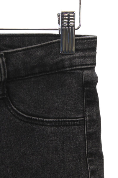 Zara Womens Skinny High Rise Black Jeans Button Fly Cotton Blend Size 4
