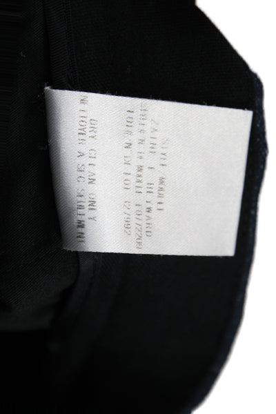 Theory Mens Dress Pants Blue Silk Blend Zip Classic Size 33