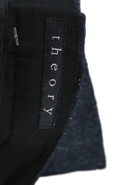 Theory Mens Dress Pants Blue Silk Blend Zip Classic Size 33
