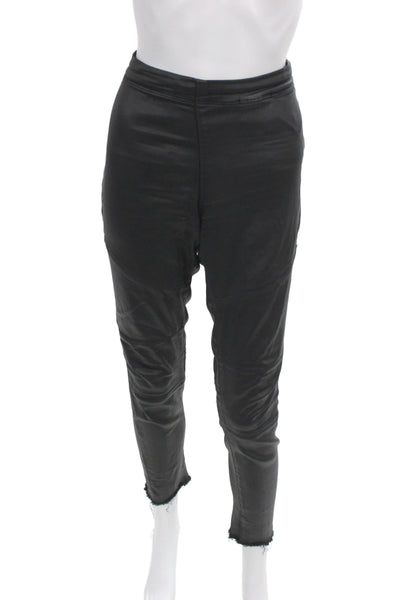 DL1961 Womens Skinny Biker Jeans Black High Rise Zip Fly 27 Inseam Size 28