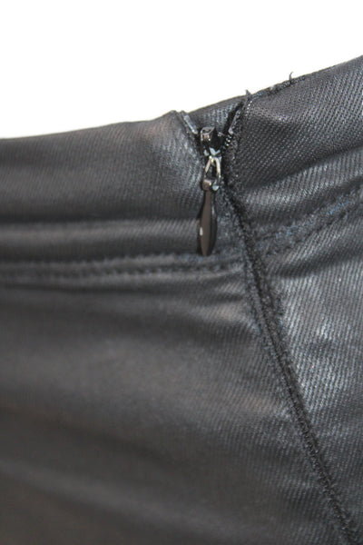 DL1961 Womens Skinny Biker Jeans Black High Rise Zip Fly 27 Inseam Size 28