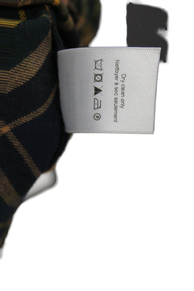 Veronica Beard Women Plaid Collared Button-Up Long Sleeve Multi Size 4