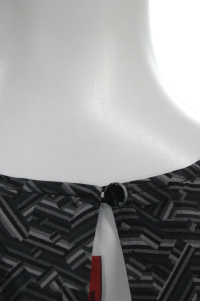 PETER PILOTTO Womens Floral Silk Round Neck Short Sleeve Blouse Size 10
