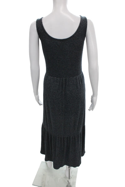 Daily/Ritual Women Gray Tank Dress Sleeveless Scoop Neck Knee Length Size S