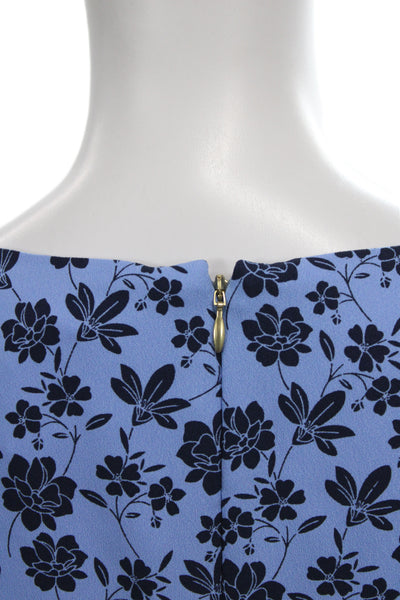 Draper James Womens A-Line Floral Sweetheart Dress Blue Size 2