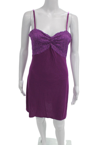 Natori Womens Lace Sleep Camisole Purple Size S