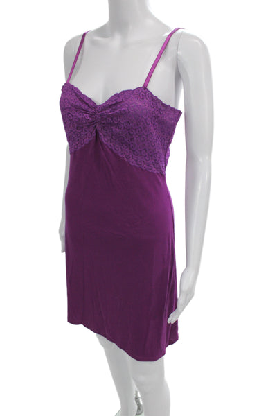 Natori Womens Lace Sleep Camisole Purple Size S